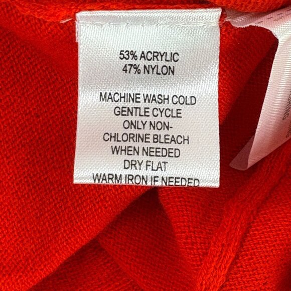 Ann Taylor Loft A Line Sweater Dress Size M Orange V Neck 3/4 Sleeve NWT - Picture 5 of 10